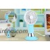 Four-in-one (fan  power bank cellphone holder and LED light) 3 Gears Tabletop Mini USB Fan - Powered by 18650 Lithium Rechargeable Battery (included) with LED light (Grey) - B073VQD7ZX